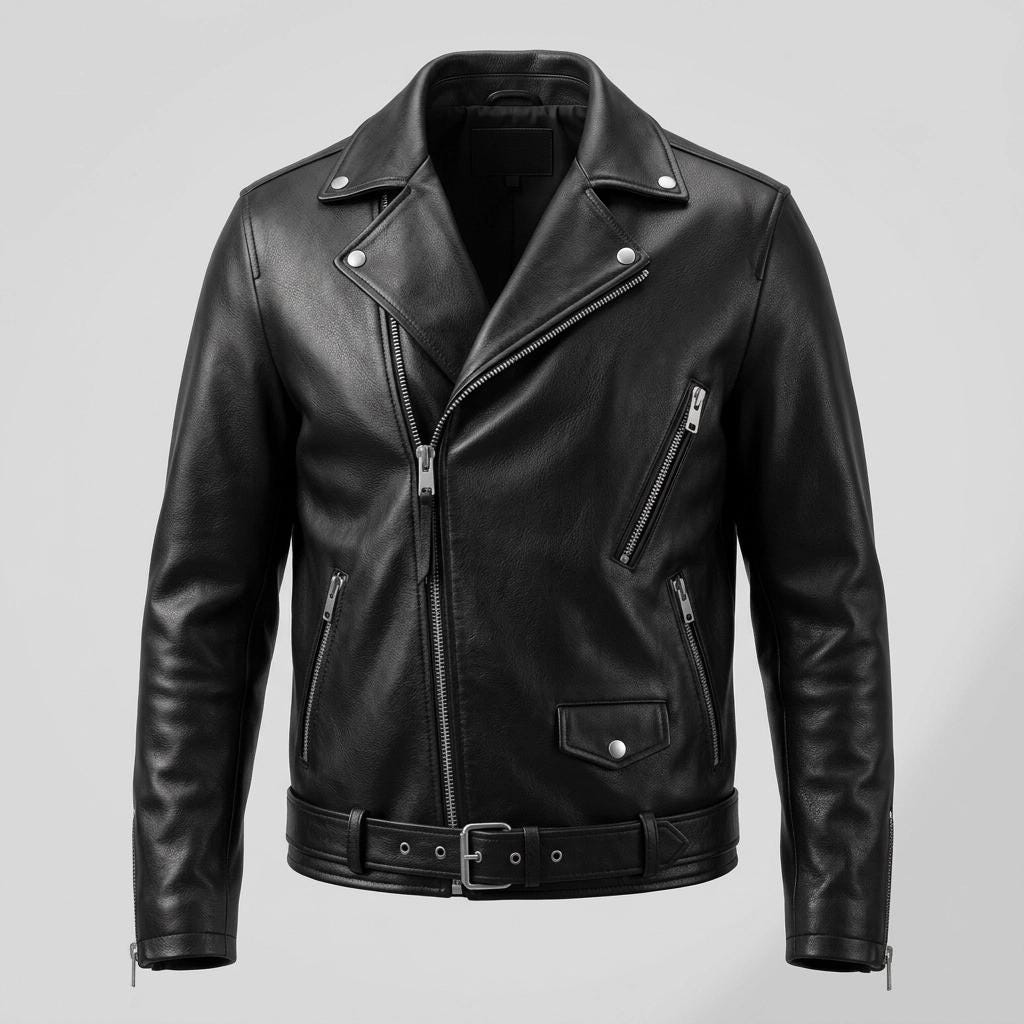 Allsaints black motorcycle jacket with. Genuine lambs leather hip length biker with fixed adjustable belt. BNWOT. Over 30% sale rrp 469 GBP