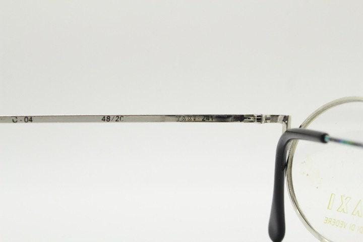 Taxi 90s vintage oval eye glasses. Unique abstract optical frame with extraordinary multi colour print. Casanova. Prescription glasses, RX