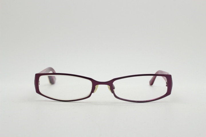 Tommy Hilfiger 90s vintage glasses model 3214A. Pink and red tone acetate / metallic optical frame. Prescription eyeglasses. RX spectacles