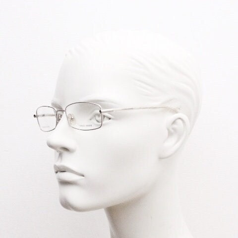 Giorgio Armani 90s vintage oval eye glasses made in Italy. Gold front with marbled white acetate arms. Optical frames. Prescription RX