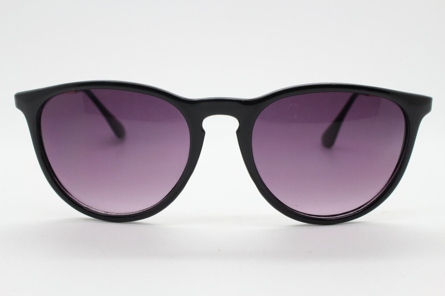 90s vintage slim glasses. Black gloss frame with gold arms. BNWT. NOS
