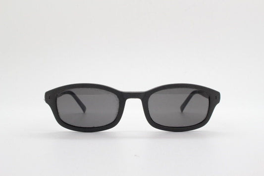 Dolce and Gabbana gum sunglasses made in Italy. Mens 90s vintage innovative flexible grey rubber frame with black lenses
