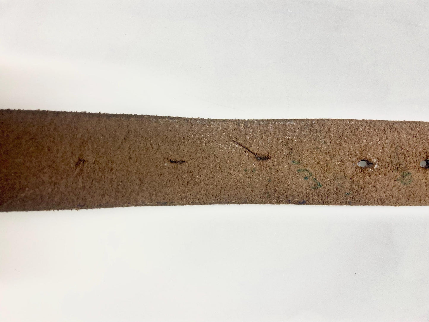 Esprit 90s vintage thick brown genuine leather belt for jeans with brass buckle. Original full grain textured cowhide finish