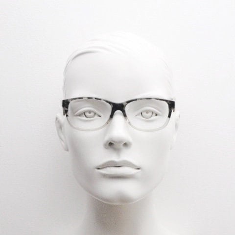 Calvin Klein collection rectangular eye glasses. Marbled grey crystal ombre acetate optical frames. Prescription eyeglasses. RX spectacles