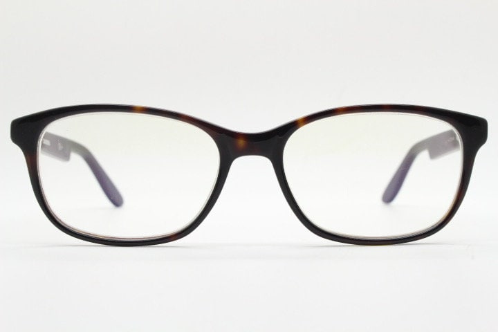 Carrera rectangular eye glasses. Mottled tortoise acetate optical frames with matt brown arms. Prescription eyeglasses. Vintage RX