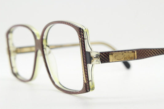 Cazal 80s vintage eye glasses made in West Germany. Square optical frames with futuristic 3d print appearance. Prescription eyeglasses. RX