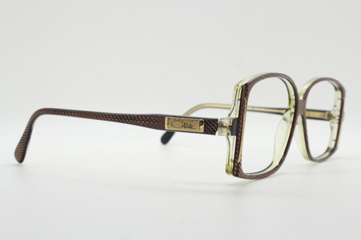 Cazal 80s vintage eye glasses made in West Germany. Square optical frames with futuristic 3d print appearance. Prescription eyeglasses. RX