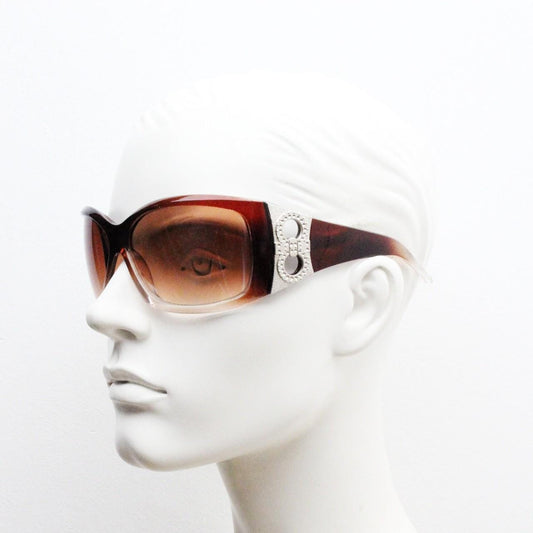 Y2K vintage big shield sunglasses. Massive bug eye wrap around mask with metal porthole temple. Authentic 2000s ghetto fab. Oversized NOS