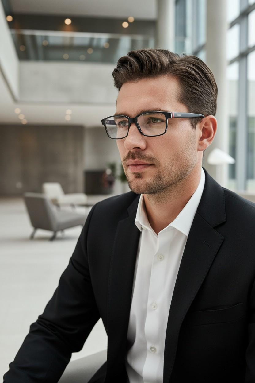 Carrera rectangular glasses. Black and white layered acetate optical frames. Prescription eyeglasses. Vintage RX spectacles