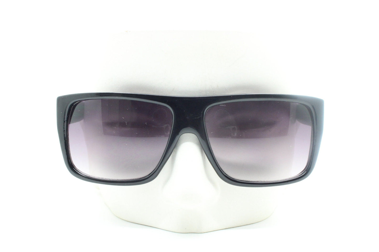 Y2K vintage rectangular sunglasses. Sharp edge flat top design with gradient lenses. Unused NOS