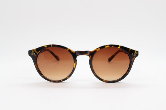 90s vintage small round sunglasses. 30s, 20s style gloss tortoise frame with warm brown lenses. BNWT