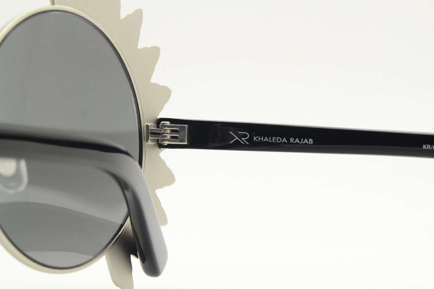 Khaleda & Fahad spiked sunglasses by Linda Farrow made in Japan. Fantasy oversized suncloud design. Luxe Gallery Projects. Vintage. NOS