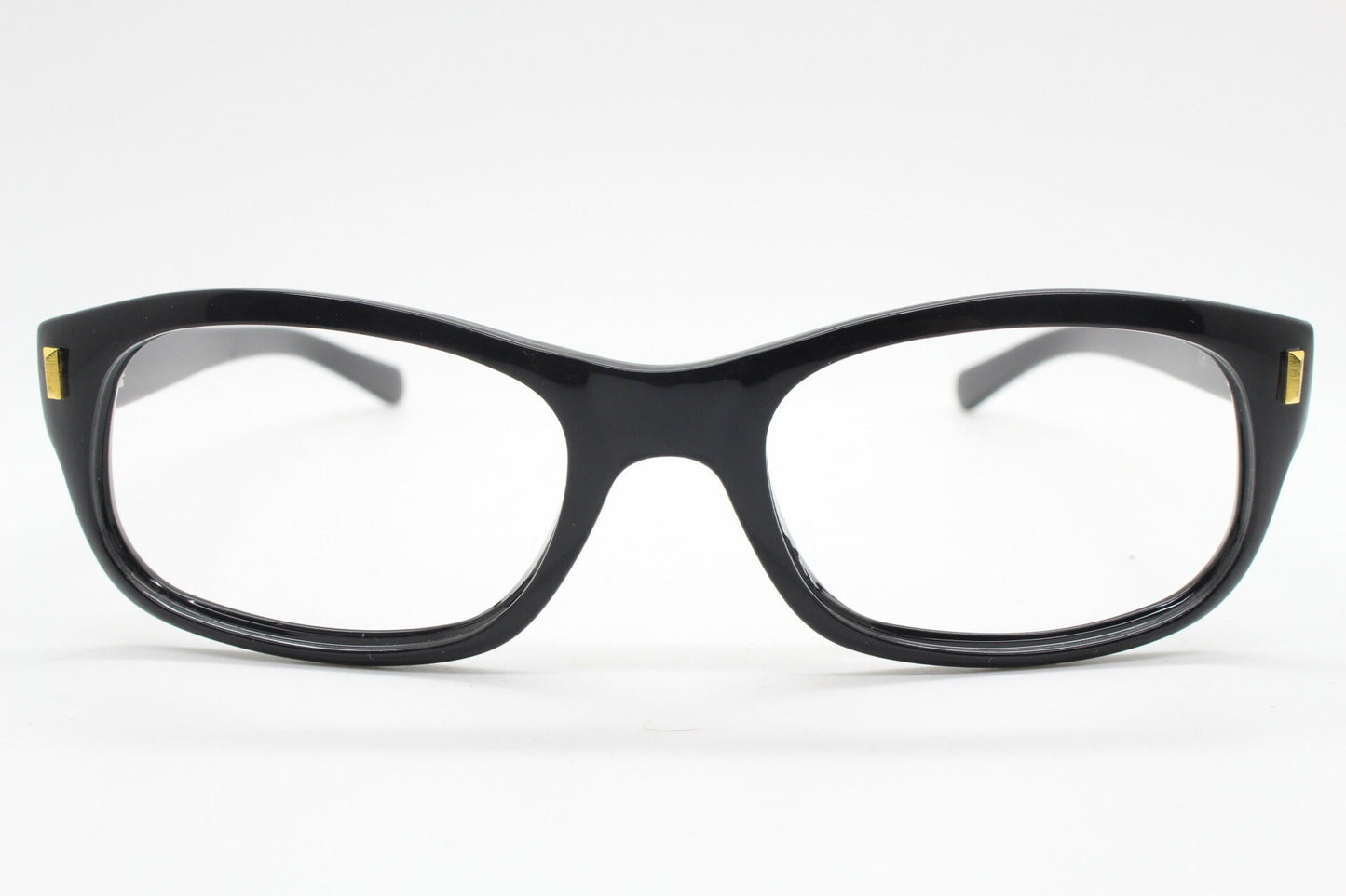 90s vintage black glasses. 60s design low profile rectangular straight arm optical frames. Prescription eyeglasses. RX Spectacles. BNWT NOS