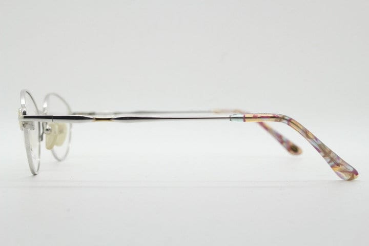 Oliver Goldsmith 90s vintage oval eye glasses model 0839. Silver and gold wire optical frames. Prescription eyeglasses. RX NOS spectacles