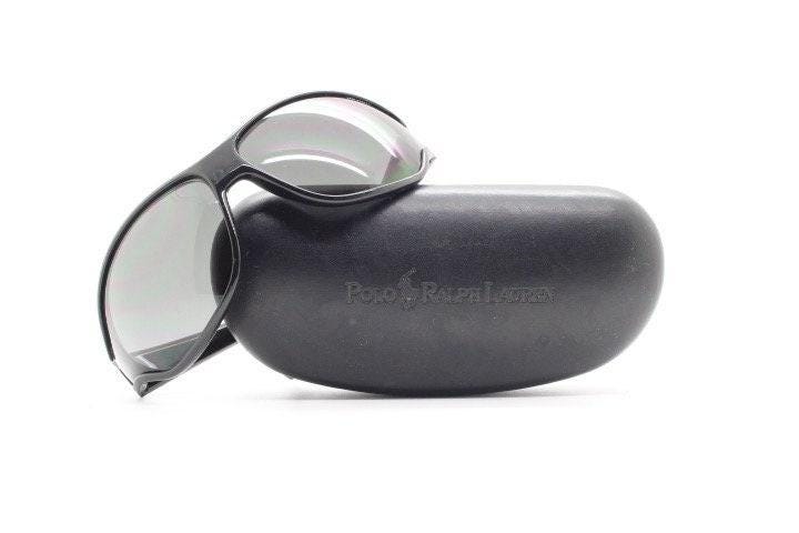 Ralph Lauren Polo Jeans Co Y2K vintage bug eye sunglasses model Fly Way BPPR7. 2000's wraparound mini mask shield with big spell out logo