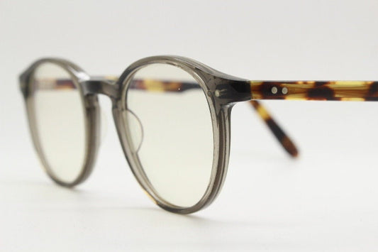 Yellows plus round eye glasses made in Japan. Tortoise 30s design acetate optical frame. Prescription eyeglasses. RX vintage