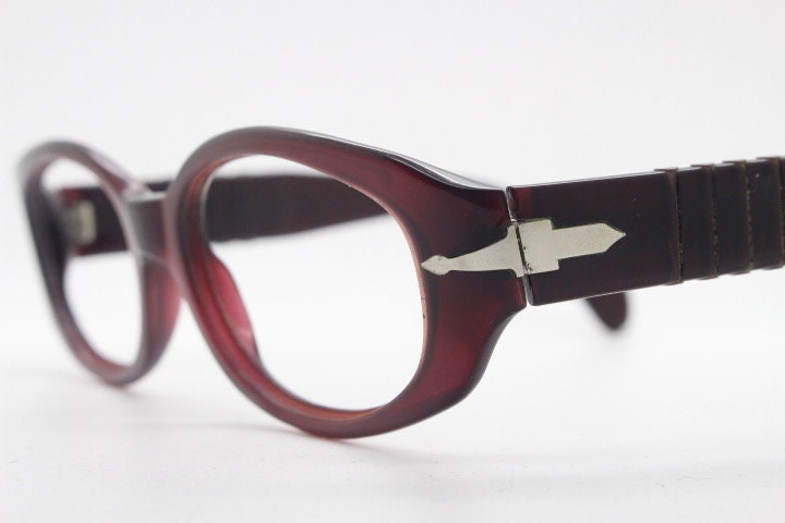 Persol crop sided glasses. Deep brown gloss chunky acetate optical frame with flexible arms. Prescription eyeglasses. RX spectacles