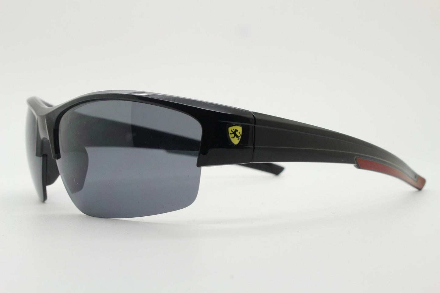 Y2K vintage sport shield sunglasses. Half frame plain black gloss wrap around aerodynamic mini mask design. BNWT. 2000's visor. 90s NOS