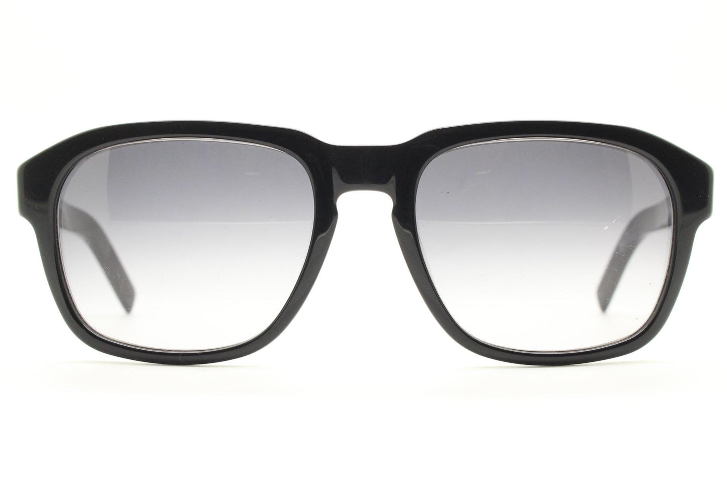 Jack Spade plain black rectangular sunglasses. Solid acetate frame with grey graduating lenses. Mens vintage 60s mod design. Keyhole bridge