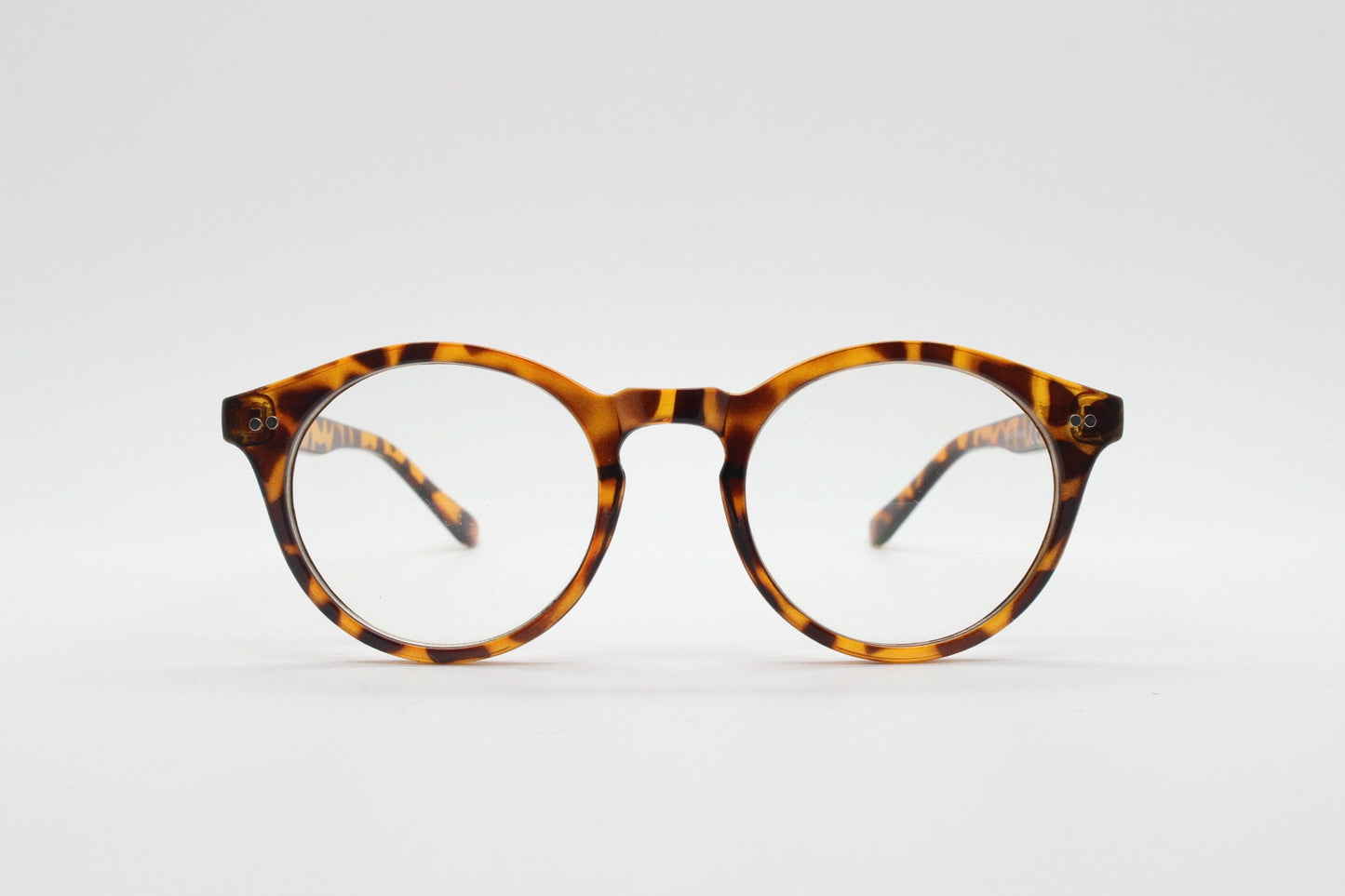 90s vintage small round glasses. 30s, 20s style tortoise optical frames. Prescription eyeglasses with clear lens. RX. Oval NOS spectacles