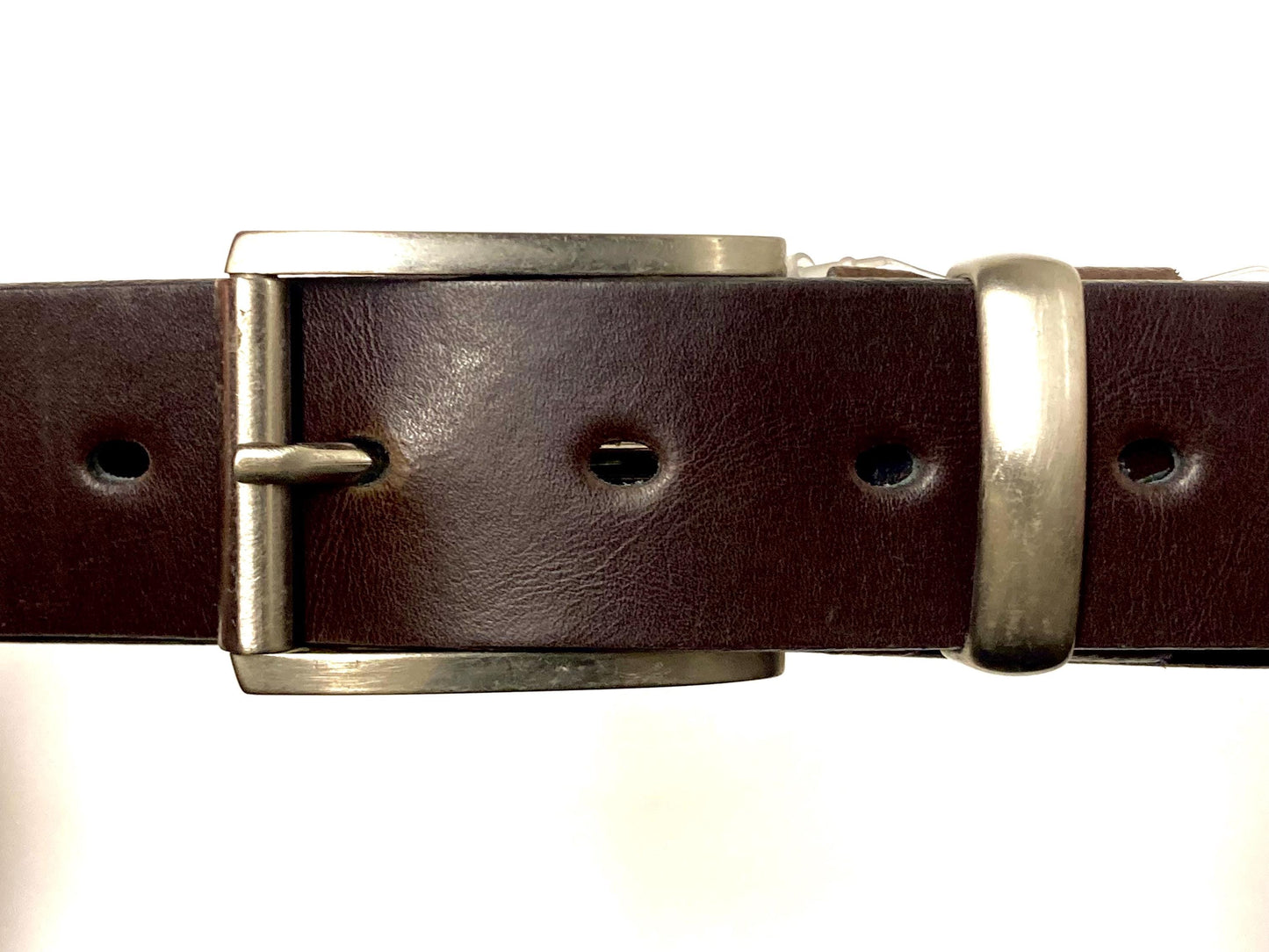90s vintage dark brown genuine leather belt made in Italy by Joseph Di Pino. Thick cowhide with smooth finish for trousers/jeans. NOS. Mens