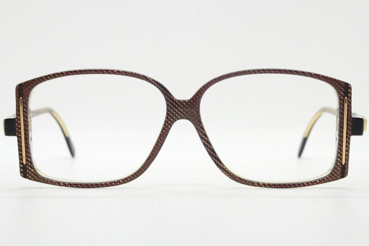 Cazal 80s vintage eye glasses made in West Germany. Square optical frames with futuristic 3d print appearance. Prescription eyeglasses. RX