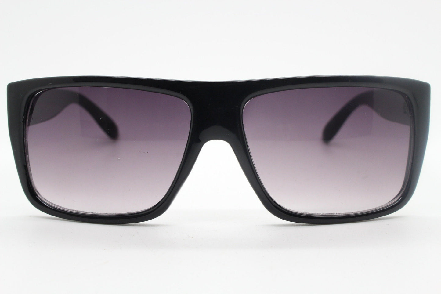 Y2K vintage rectangular sunglasses. Sharp edge flat top design with gradient lenses. Unused NOS