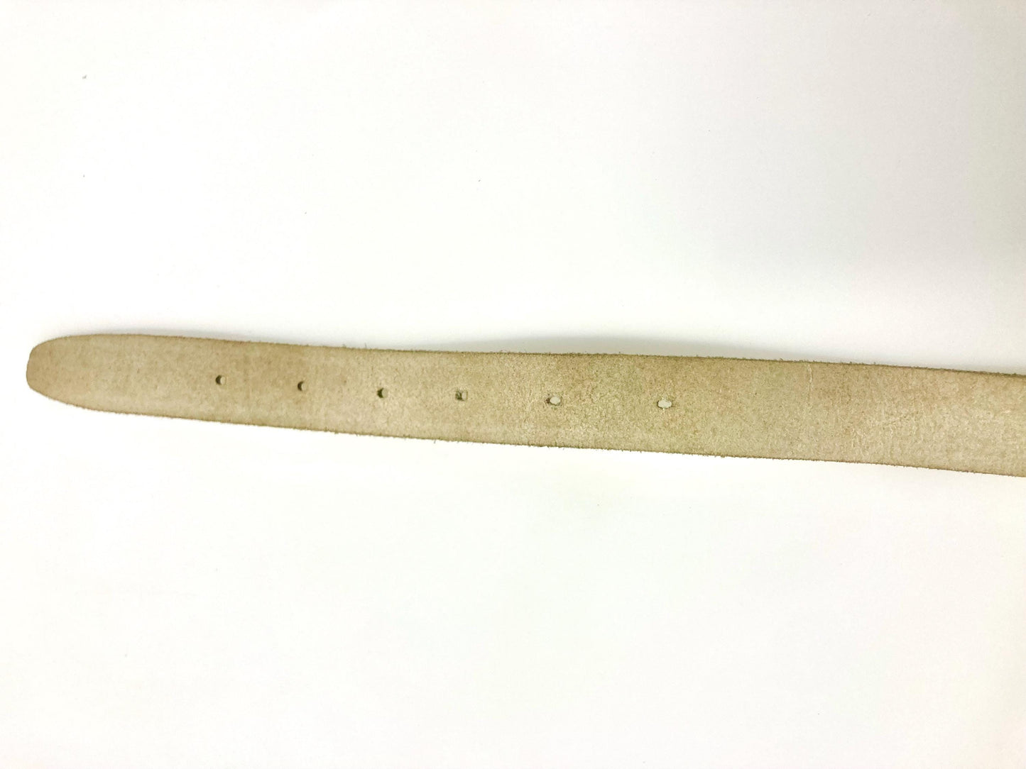 90s vintage thick genuine plain white leather 1" jeans / trousers belt in satin finish with suede back and simple silver steel buckle