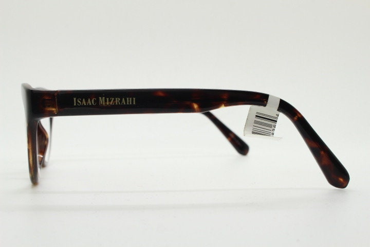 Isaac Mizrahi vintage cat eye glasses. Womens dark tortoise cateye optical frames. Prescription eyeglasses. RX NOS spectacles