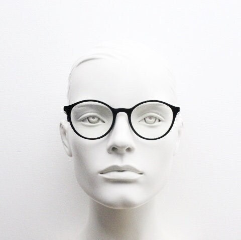 Vogue womens oval eye glasses model 5223. Black acetate optical frames with metal arms. Prescription eyeglasses. RX spectacles