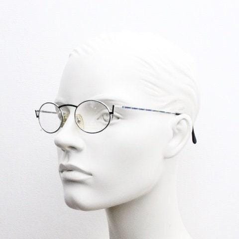 Taxi 90s vintage oval eye glasses. Unique abstract optical frame with extraordinary multi colour print. Casanova. Prescription glasses, RX