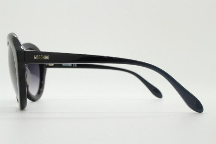 Moschino oversized 60s design sunglasses model 72101SA. Womens big thick black acetate frame with keyhole bridge. Y2k vintage