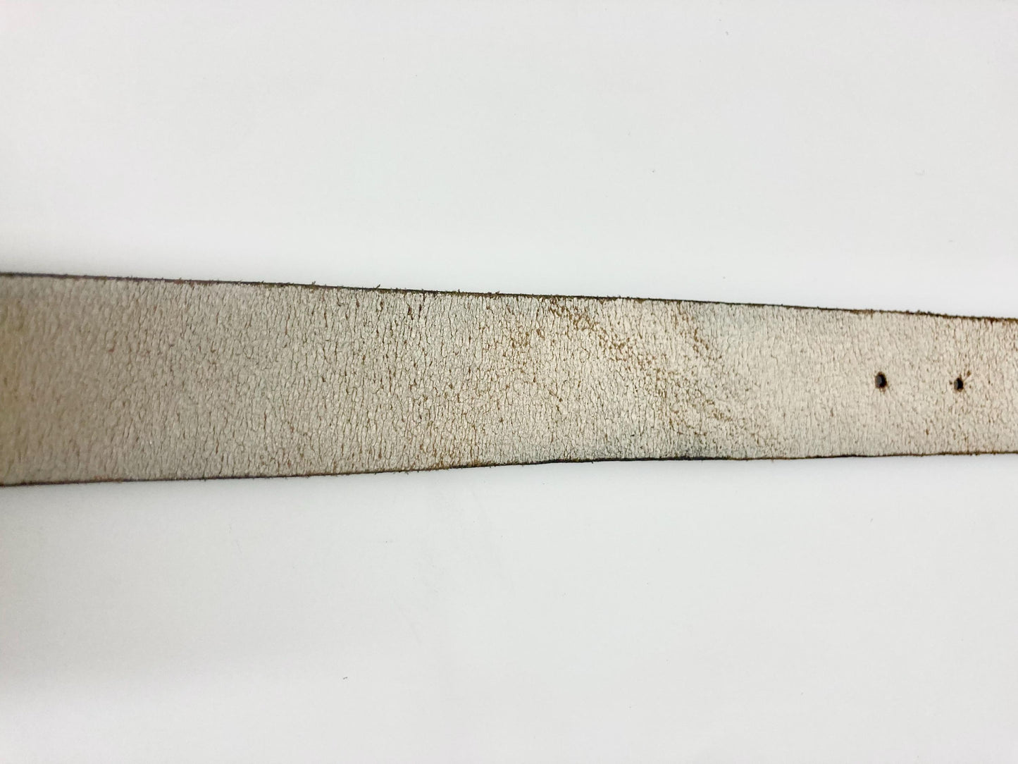 70s vintage womens dress or jeans belt with big round fancy buckle. Gold with multi colour indented patterns. Raw home made finish. NOS