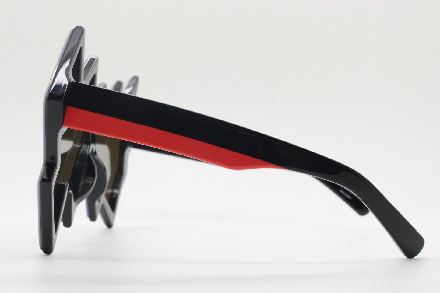 Linda Farrow zig zag sunglasses by Sibling. True original fantasy design that caused a thousand copies. Luxe Gallery Projects. Vintage. NOS
