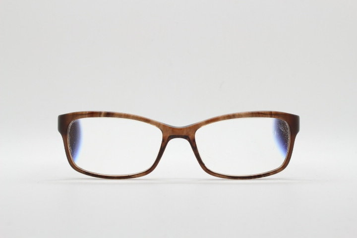 Calvin Klein collection rectangular cat eye glasses model 7851. Tortoise gloss acetate optical frames. Prescription eyeglasses. RX