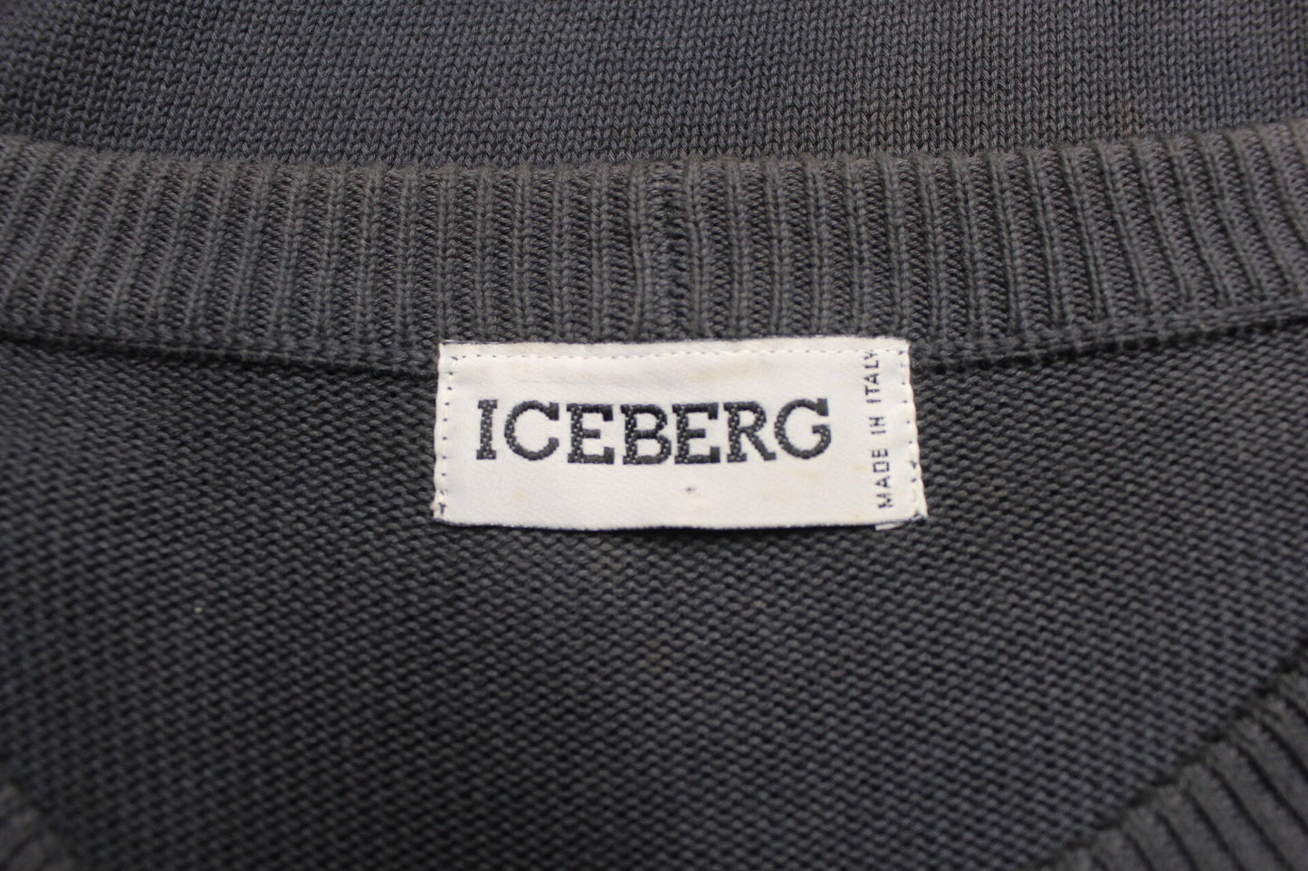 Iceberg 90s vintage adorable panda bear oversized jumper made in Italy. Sick fashion graphic round boat neck jumper. Crew neck pullover. XL