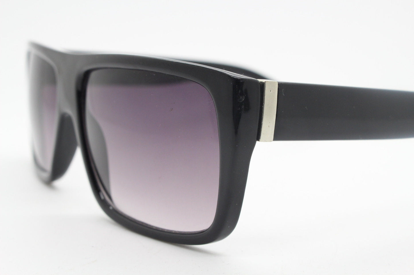 Y2K vintage rectangular sunglasses. Sharp edge flat top design with gradient lenses. Unused NOS