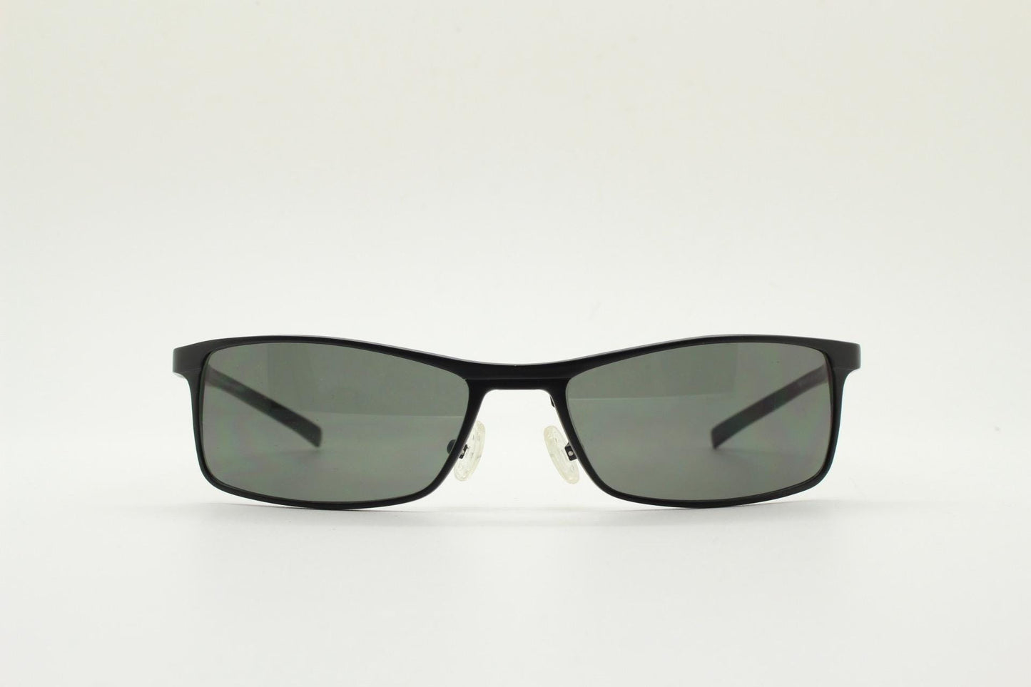 90s vintage sharp rectangular sunglasses by Storm. Minimal matt finish low profile flat top with straightened arms. 60s design. NOS
