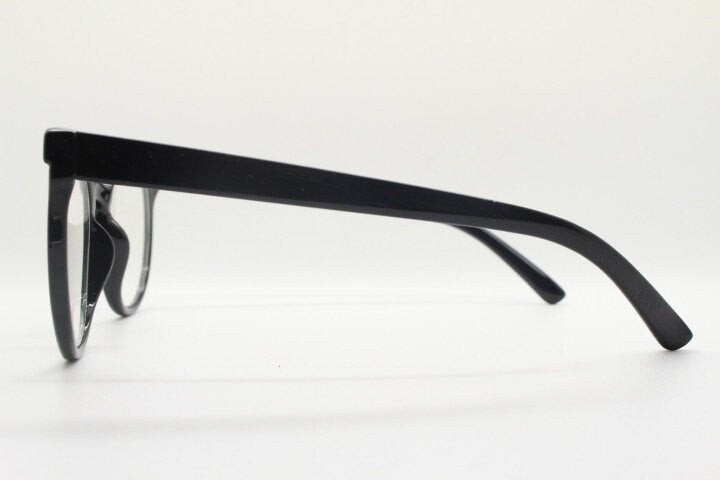 Y2K vintage round cat eye glasses. Black cateye optical frames. Womens prescription eyeglasses. Rockabilly. Clear lens spectacles. RX