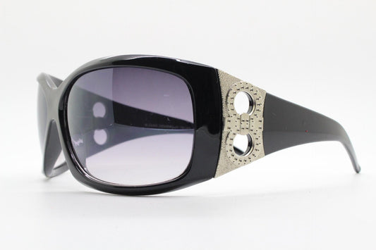 Y2K vintage big shield sunglasses. Massive bug eye wrap around mask with metal porthole temple. Authentic 2000s ghetto fab. Oversized NOS