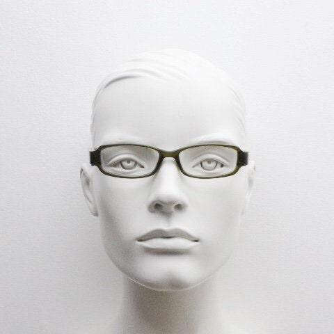 Calvin Klein Collection rectangular low profile eye glasses. Dark marbled grey acetate optical frames. Prescription eyeglasses. Vintage RX