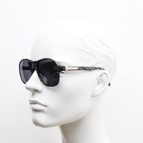 Christian Dior monsieur 80s vintage small square aviator sunglasses model 2311 made in Germany from Optyl. Grey striped frame. NOS