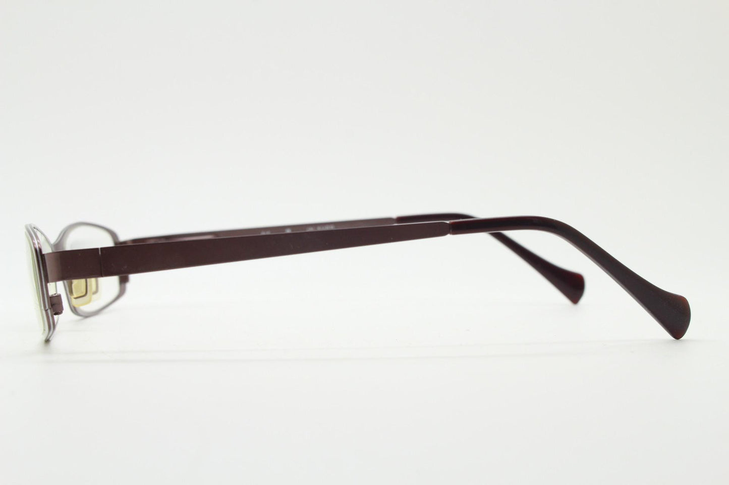 Jai Kudo vintage rectangular eye glasses. Low profile brown metallic finish optical frame. Prescription eyeglasses. RX spectacles