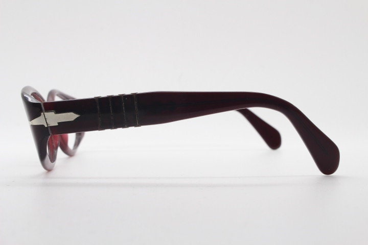 Persol crop sided glasses. Deep brown gloss chunky acetate optical frame with flexible arms. Prescription eyeglasses. RX spectacles