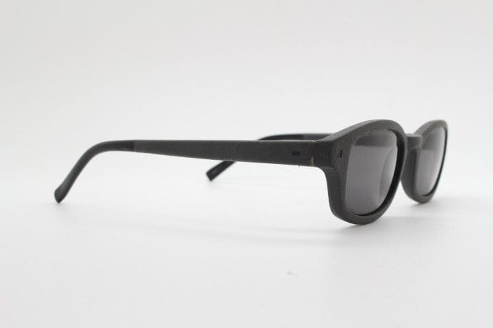 Dolce and Gabbana gum sunglasses made in Italy. Mens 90s vintage innovative flexible grey rubber frame with black lenses