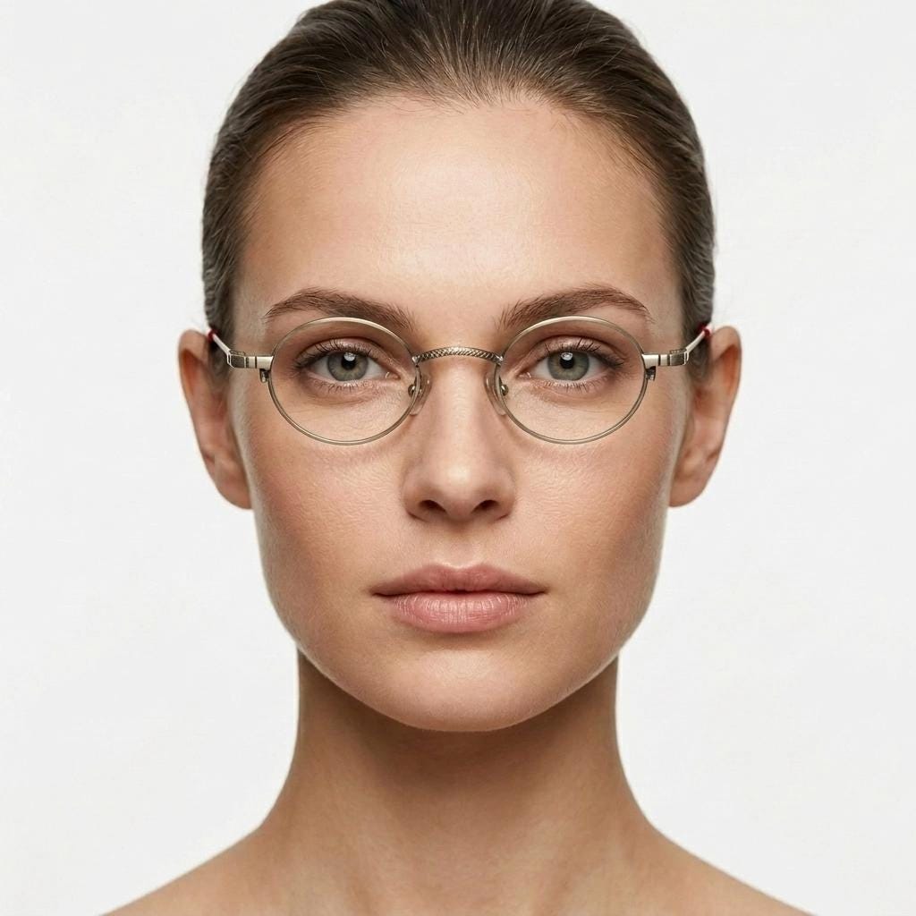 Paris Ma 90s vintage small oval eye glasses. Brushed bronze optical frames with charming details. Prescription NOS. Steampunk spectacles