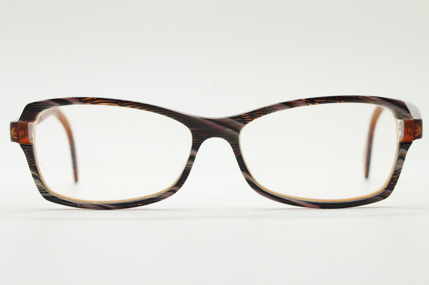Face a Face Paris vintage rectangular eyeglasses Superior quality transparent brown acetate optical frame with striped front Prescription RX