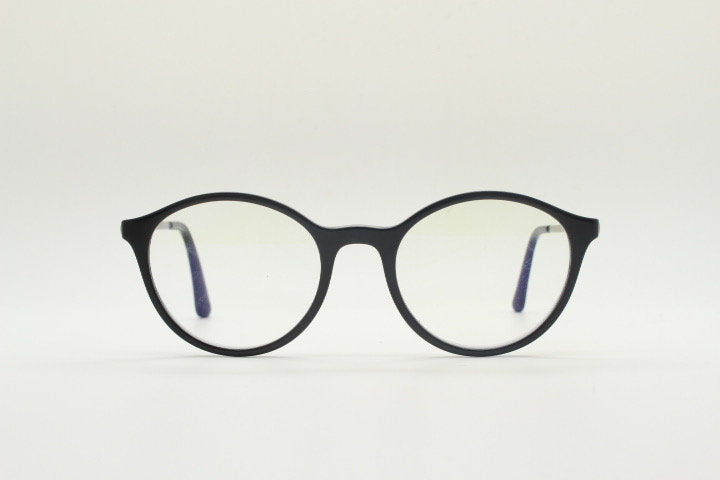 Vogue womens oval eye glasses model 5223. Black acetate optical frames with metal arms. Prescription eyeglasses. RX spectacles