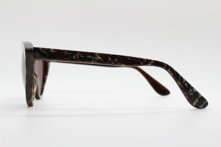 Opening Ceremony pointed cateye sunglasses. Womens classical cat eye marbled brown frame. Vintage. NOS. Y2K