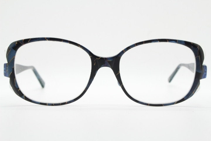 Jean Lafont Paris eye glasses made in France model Anenome 3088. Marbled acetate cateye optical frames. Womens prescription eyeglasses. RX